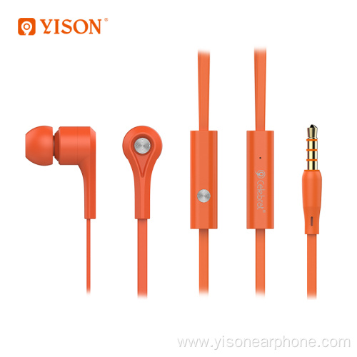 YISON Cheap Wired Earphone Anti Noise In-ear Earphone